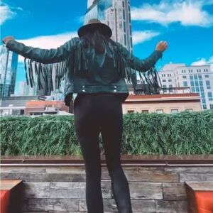 Mauritius Fringe Lamb Leather Jacket Size 6